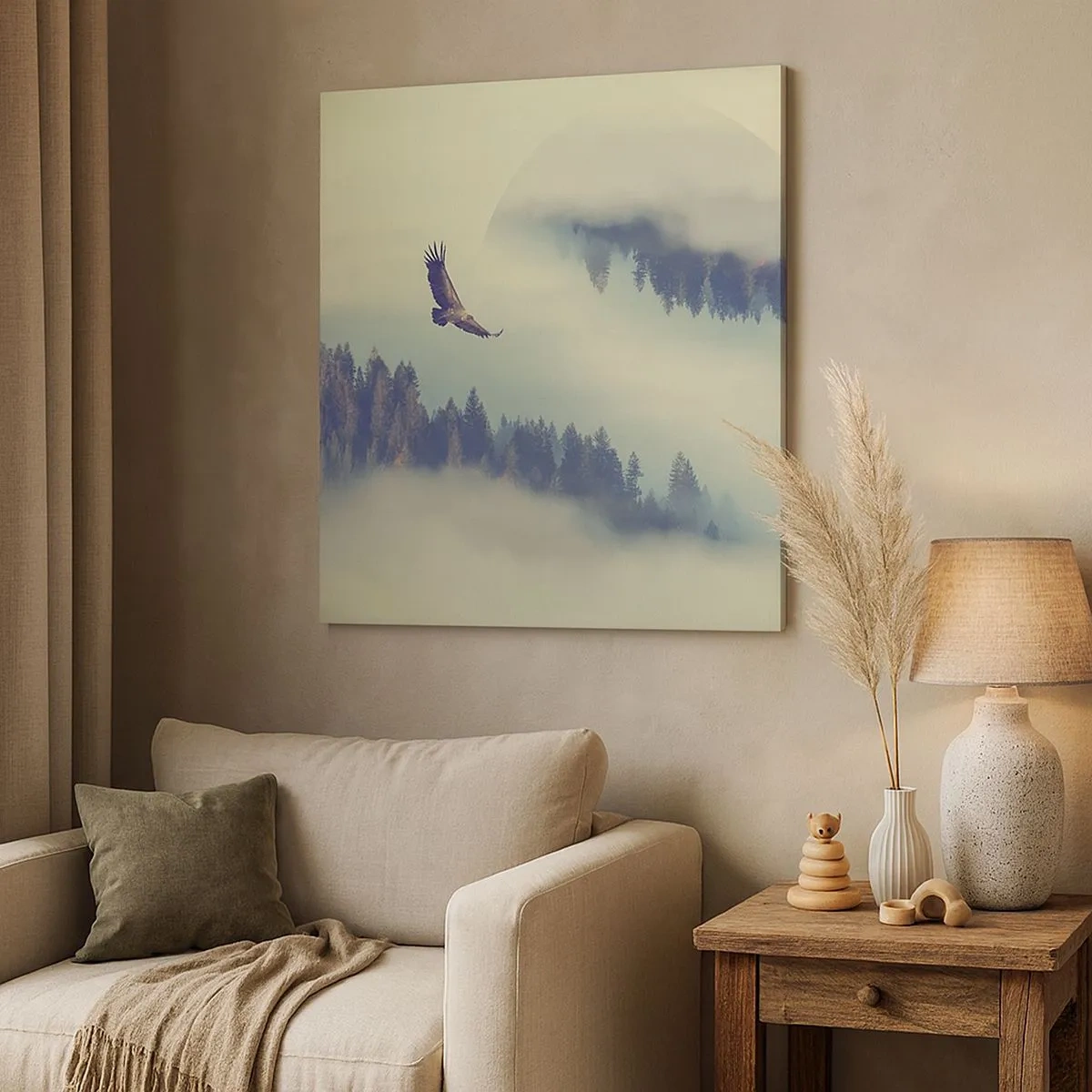 Bild auf Leinwand - Leinwandbild - Ich habe den Schatten eines Adlers gesehen - 30x30 cm