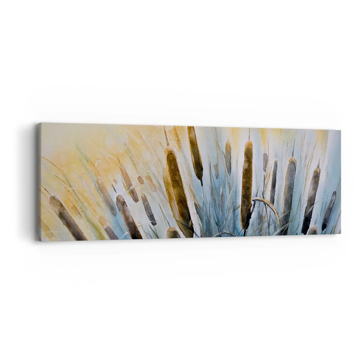 Bild auf Leinwand - Leinwandbild - Die Kälte des Wassers, die Hitze der Sonne - 90x30 cm