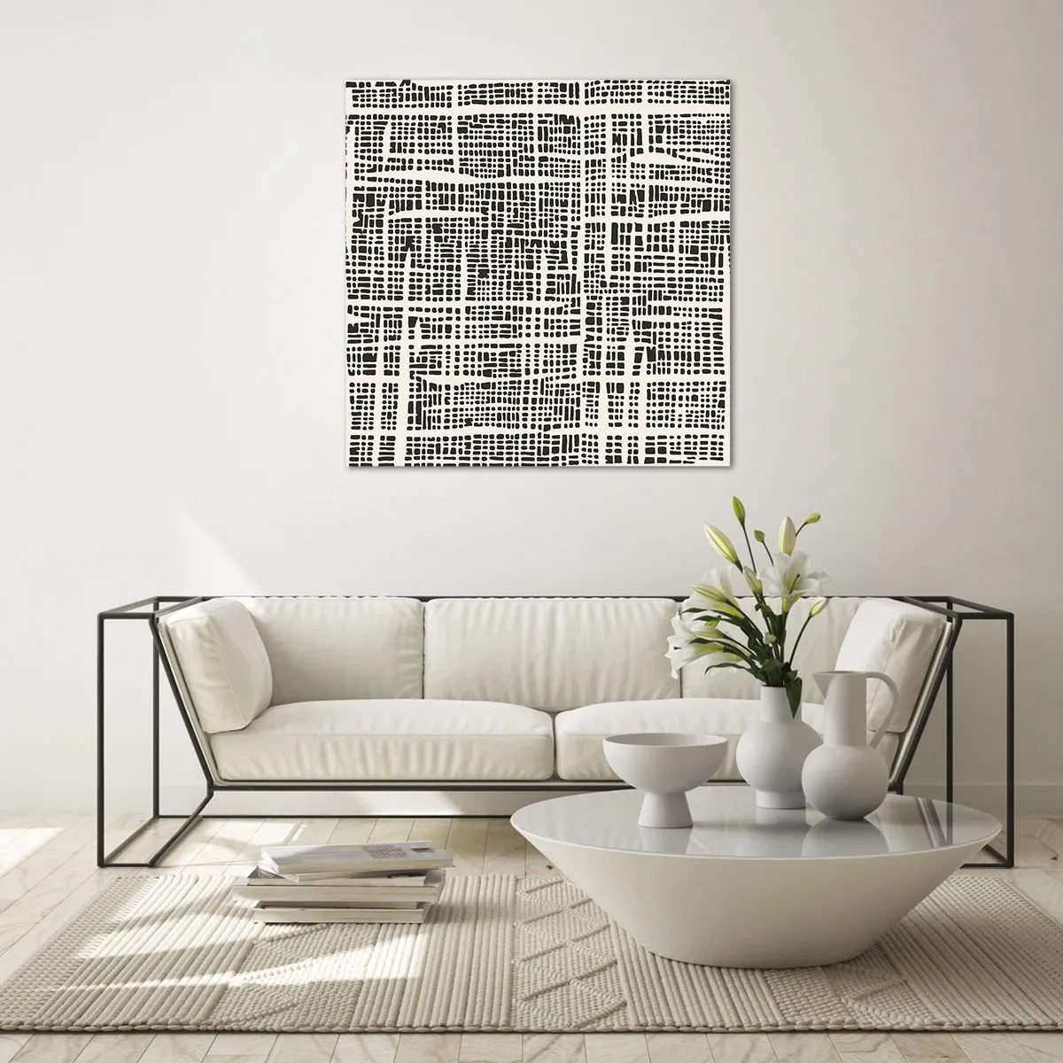 Glasbild - Bild auf glas - Gewebte Komposition - 30x30 cm