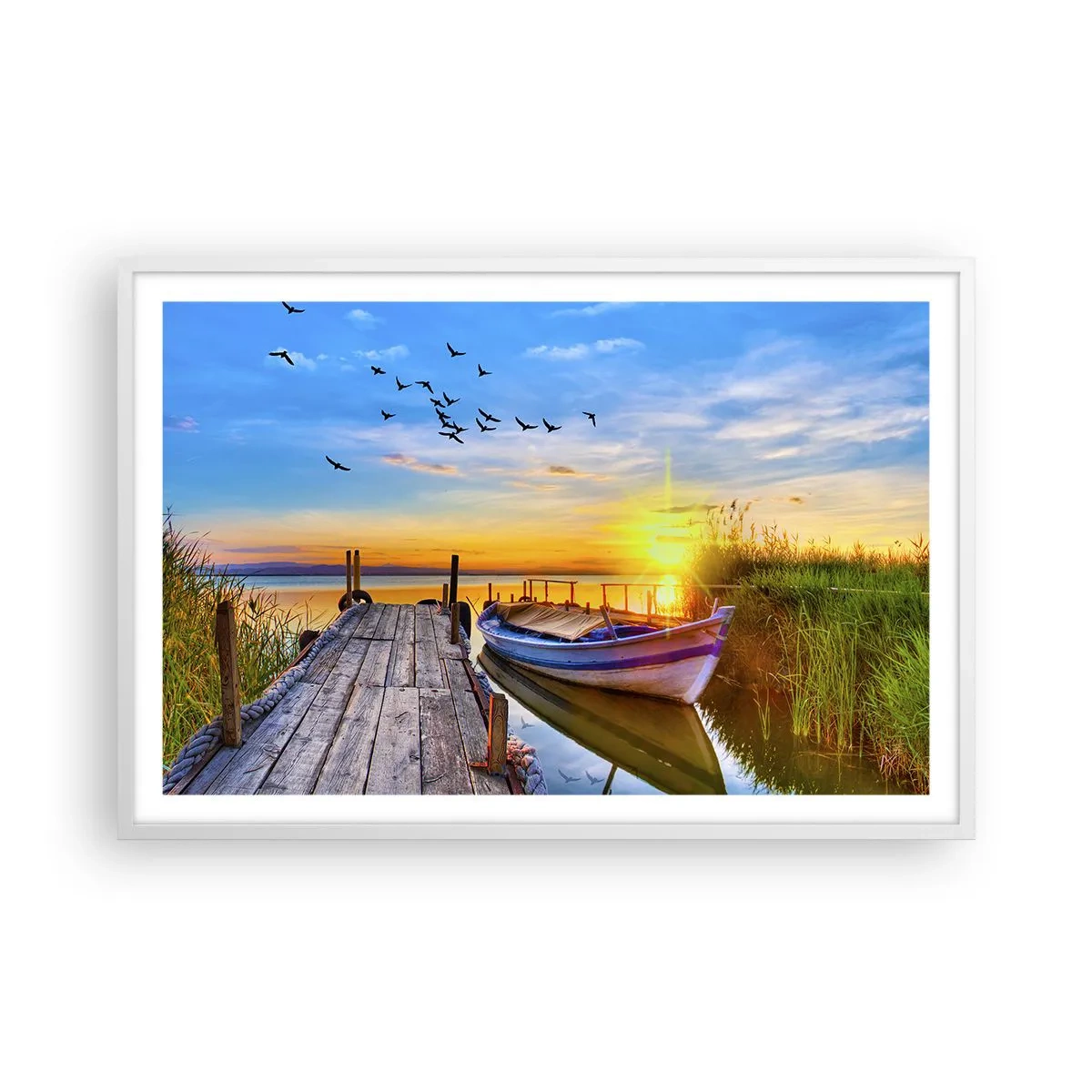 Poster in einem weißen Rahmen - Bis morgen - 91x61 cm