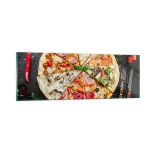 Glasbild - Bild auf glas - Eine Reihe von Geschmacksrichtungen - 90x30 cm