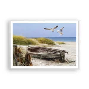 Poster in einem weißen Rahmen - In Wind gebadet - 100x70 cm