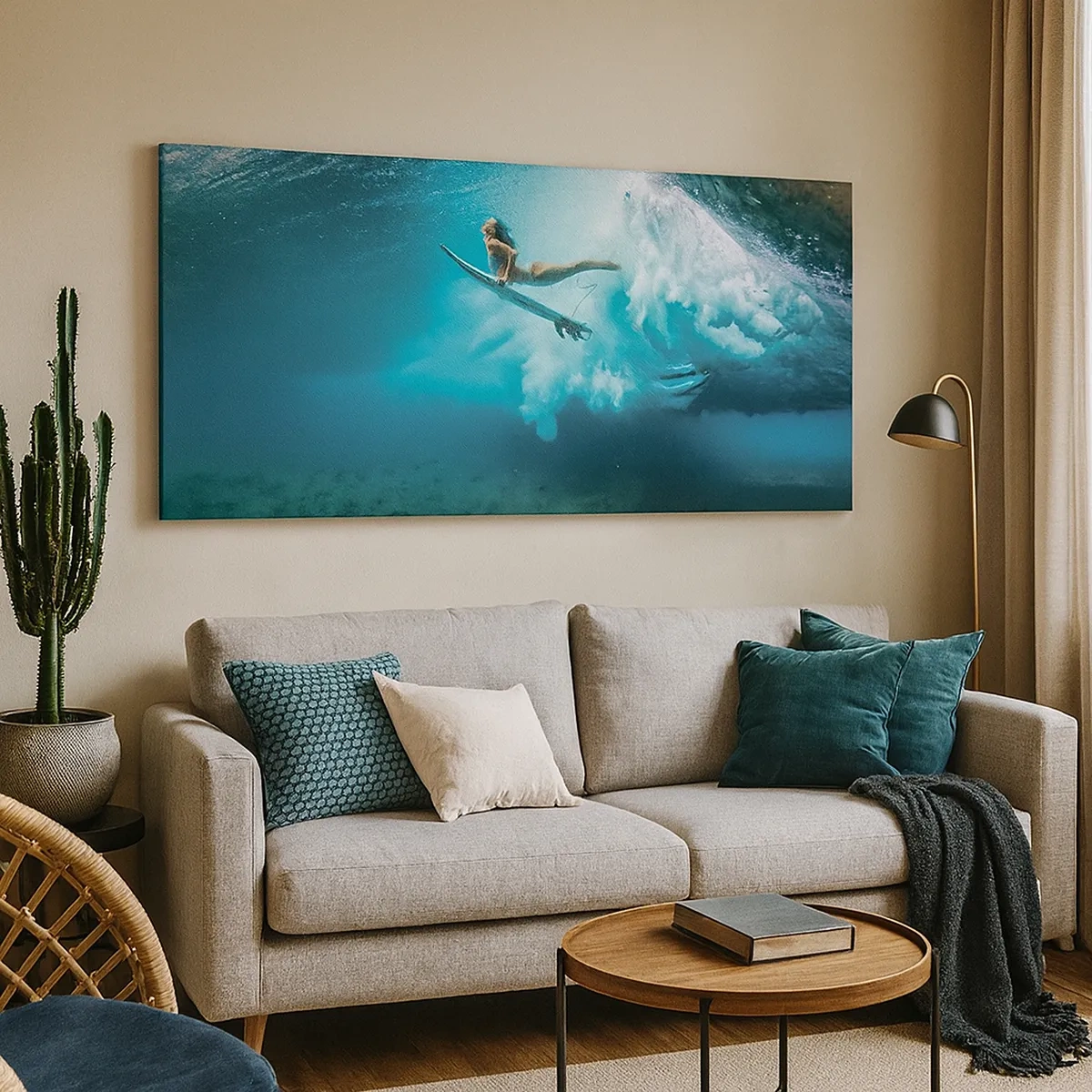 Bild auf Leinwand - Leinwandbild - Unterwasserwelt - 30x30 cm