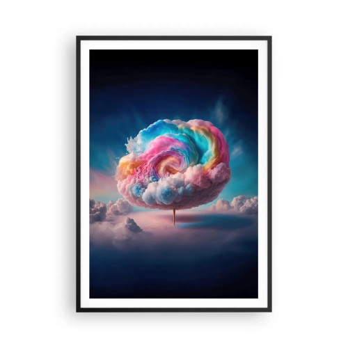 Poster in einem schwarzem Rahmen - Traum von einem Vergnügungspark - 70x100 cm