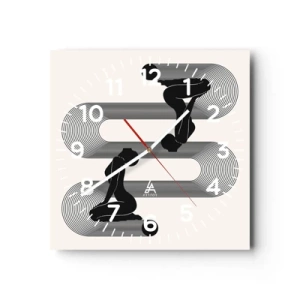 Wanduhr - Glasuhr - Sinnliche Symmetrie - 40x40 cm