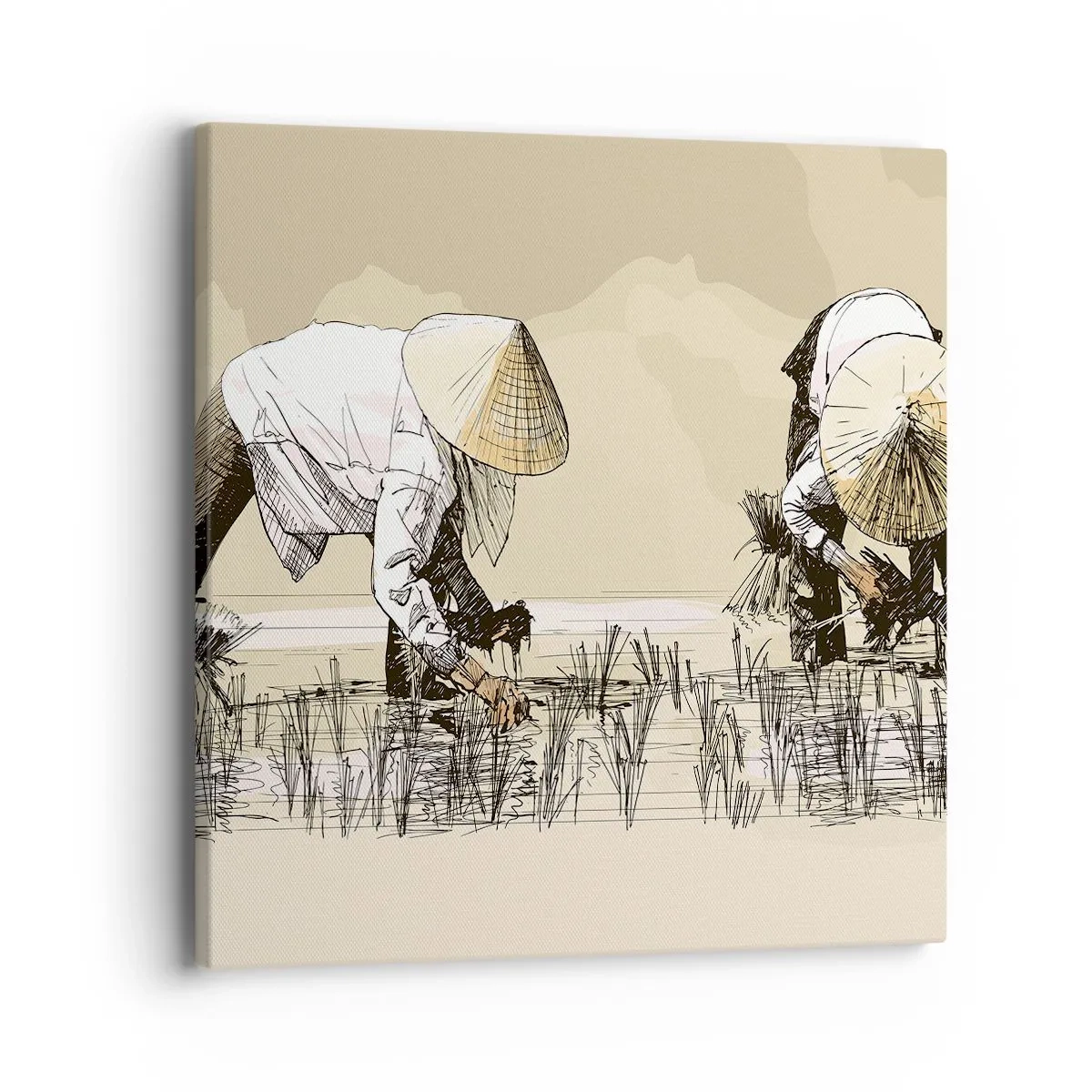 Bild auf Leinwand - Leinwandbild - Erfolgreiche Ernte - 40x40 cm