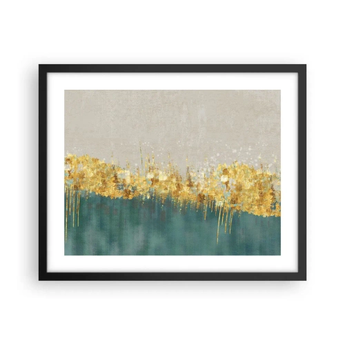 Poster in einem schwarzem Rahmen - Goldener Rand - 50x40 cm