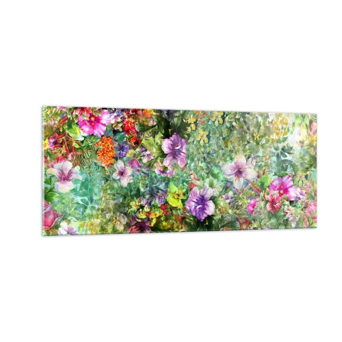 Glasbild - Bild auf glas - In Blumen für das Verderben - 100x40 cm