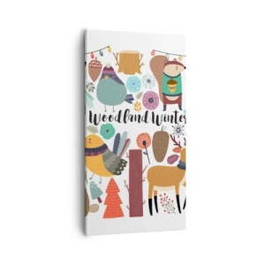 Bild auf Leinwand - Leinwandbild - Märchenhafter Urlaub im Wald - 55x100 cm