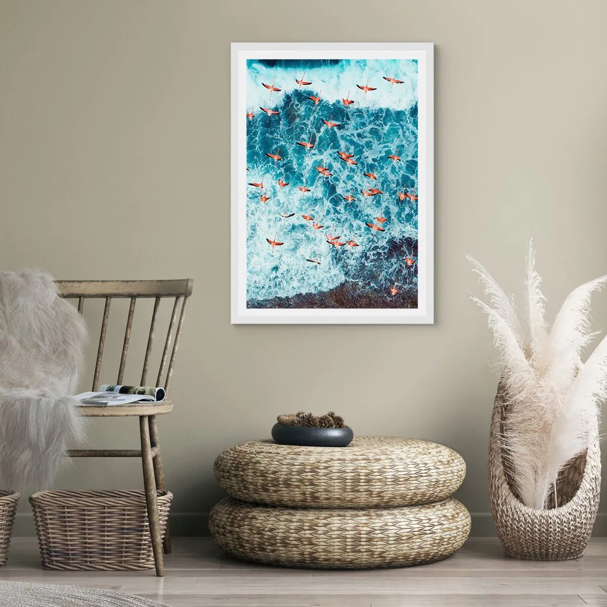 Poster in einem weißen Rahmen - Die Küstenparade - 50x70 cm