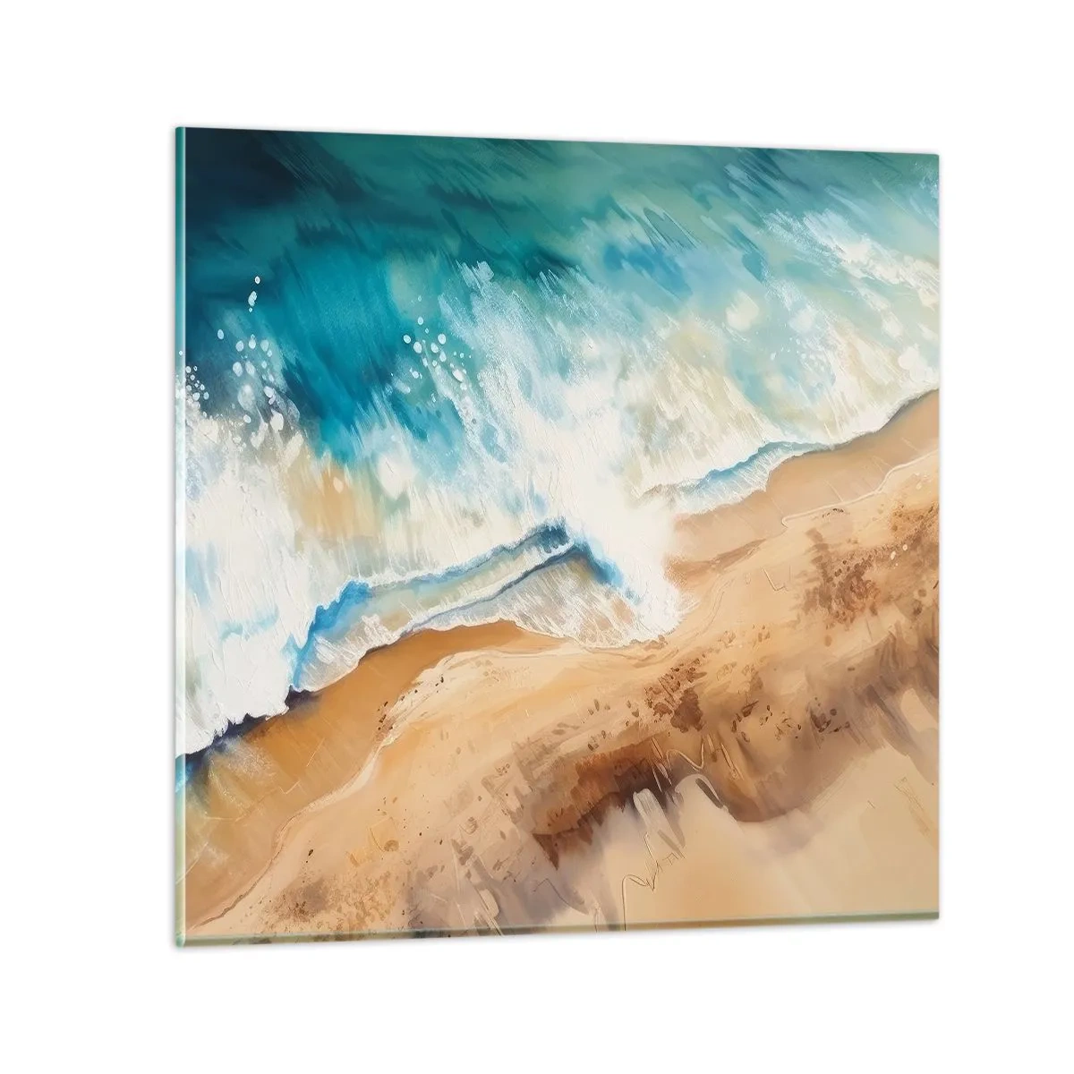 Glasbild - Bild auf glas - Zurückkehrende Welle - 30x30 cm