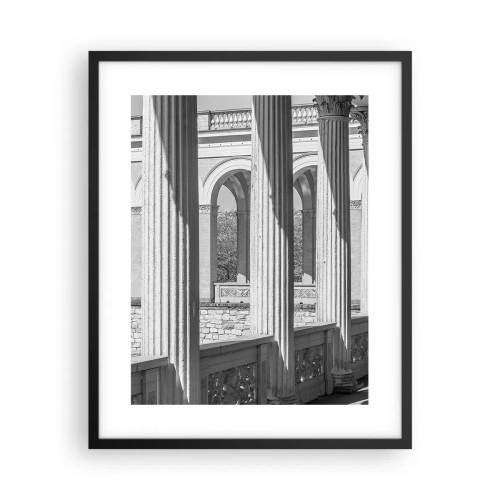 Poster in einem schwarzem Rahmen - Sonnige Arkade - 40x50 cm