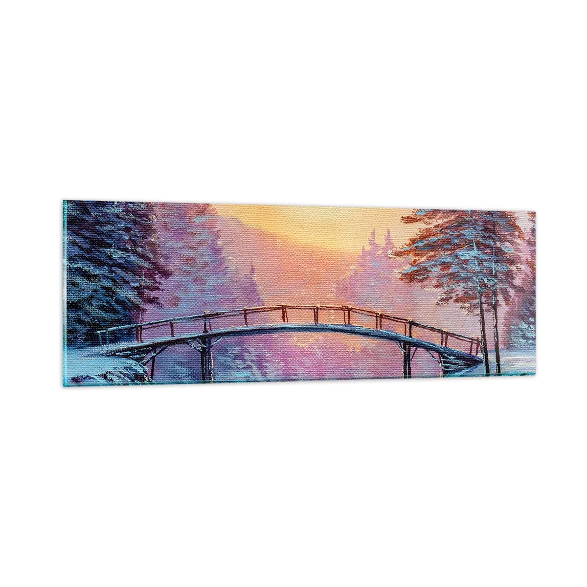 Glasbild - Bild auf glas - Vier Jahreszeiten - Winter - 90x30 cm