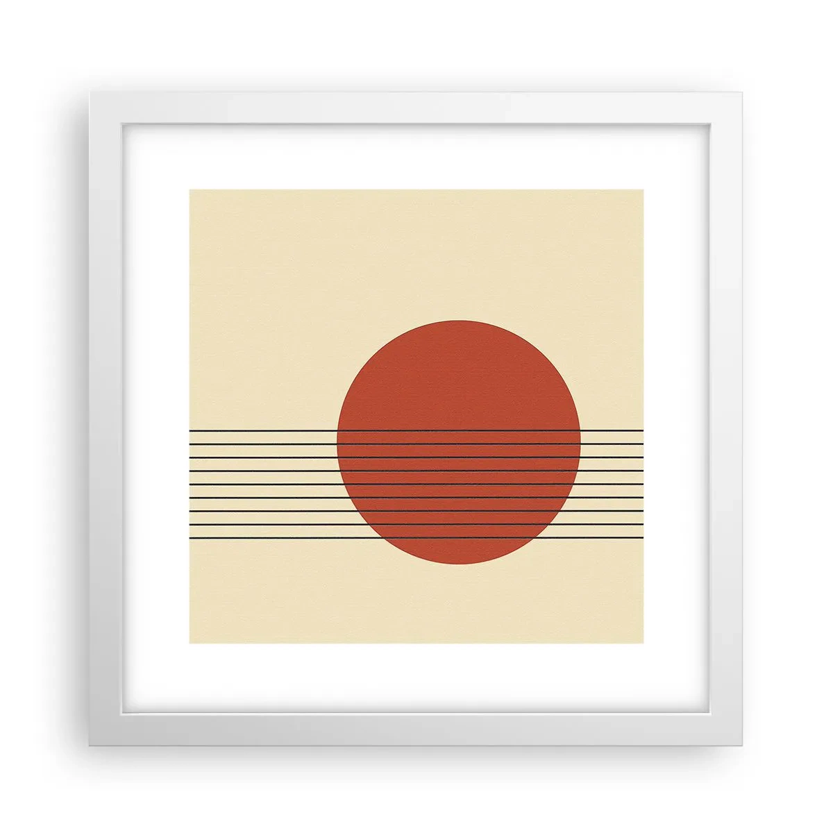 Poster in einem weißen Rahmen - Immer wieder und weiter - 30x30 cm