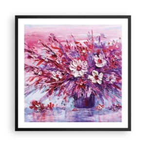 Poster in einem schwarzem Rahmen - Unschuld und Leidenschaft - 60x60 cm