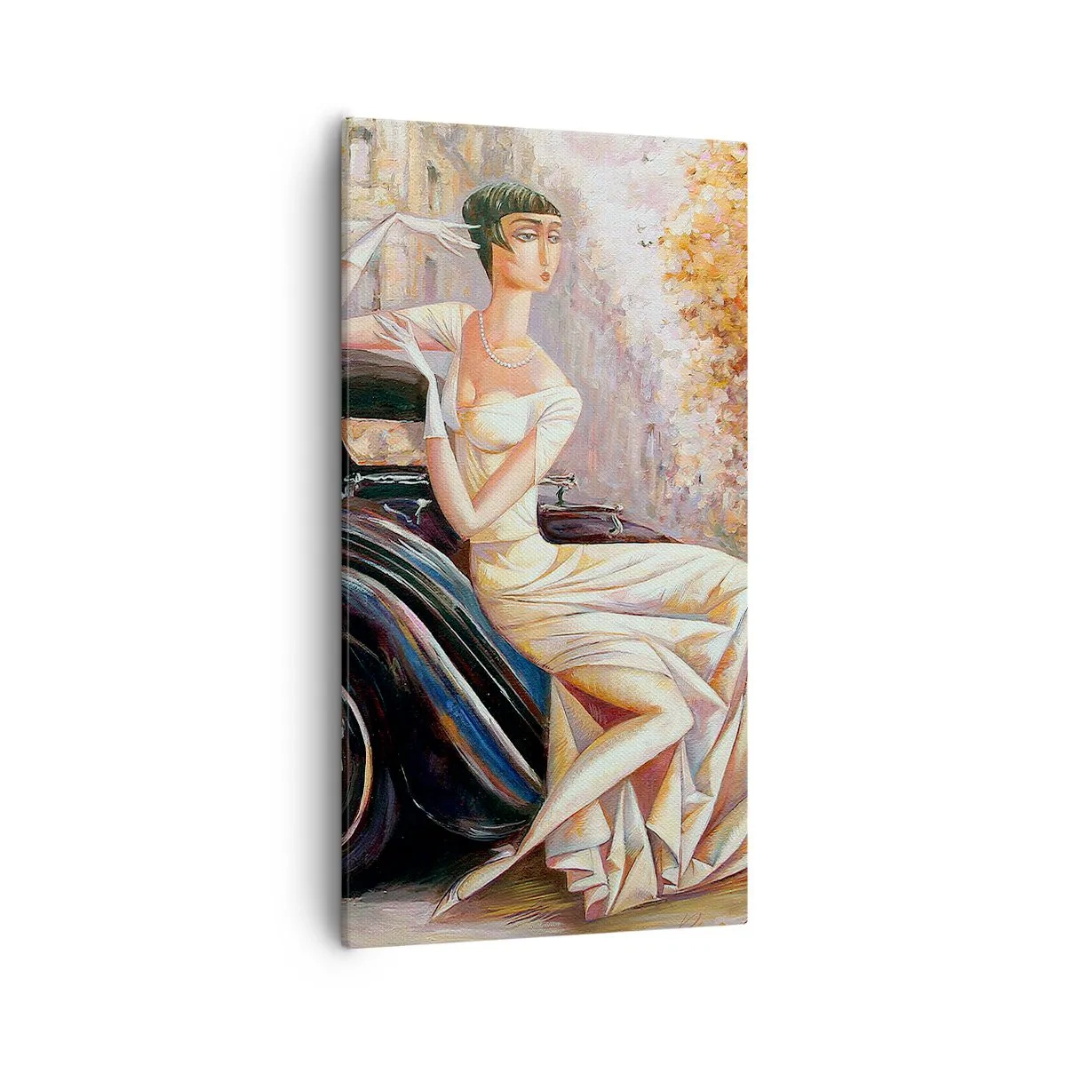 Bild auf Leinwand - Leinwandbild - Eleganz im Retro-Stil - 55x100 cm