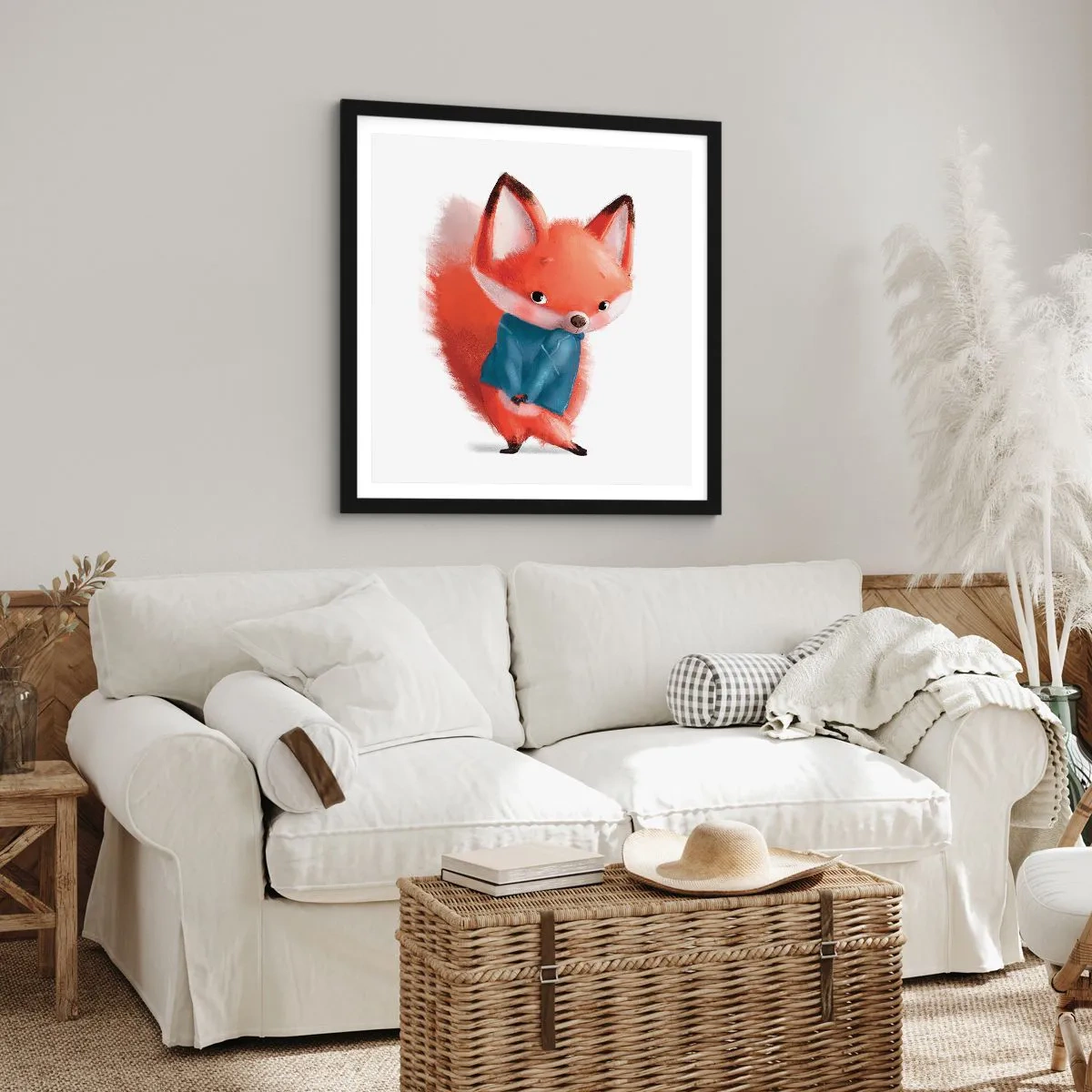 Poster in einem schwarzem Rahmen - Steht mir das gut? - 40x40 cm