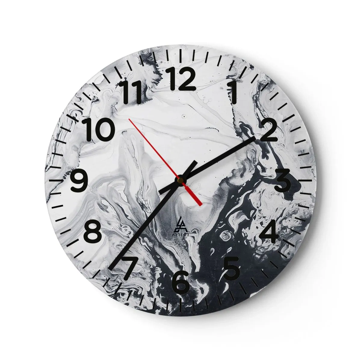 Wanduhr - Glasuhr - Das Innere der Erde - 40x40 cm