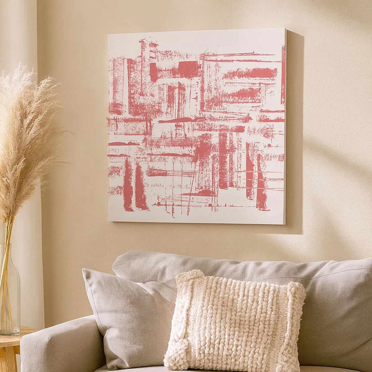 Bild auf Leinwand - Leinwandbild - Die rote Stadt - 30x30 cm