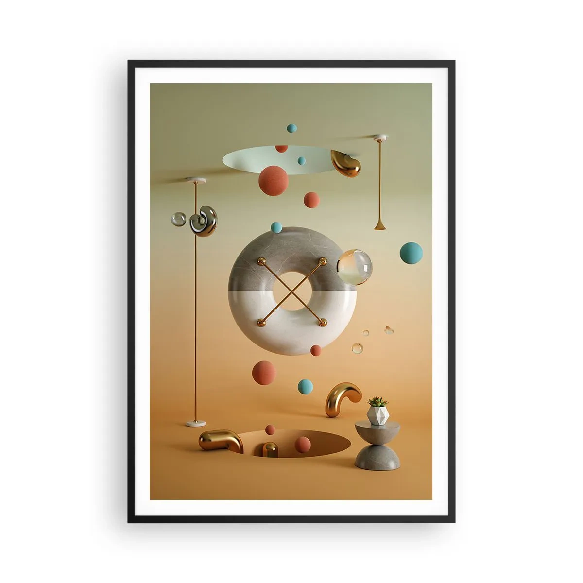 Poster in einem schwarzem Rahmen - Alles kann passieren - 70x100 cm