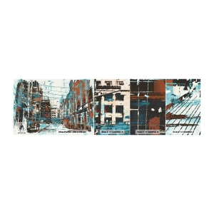 Fototapeten Muster Selbstklebend Deluxe Sticker - Ein abgenutzter Stadtwanderweg - Stadt, Die Architektur, Stück - 100x30 cm