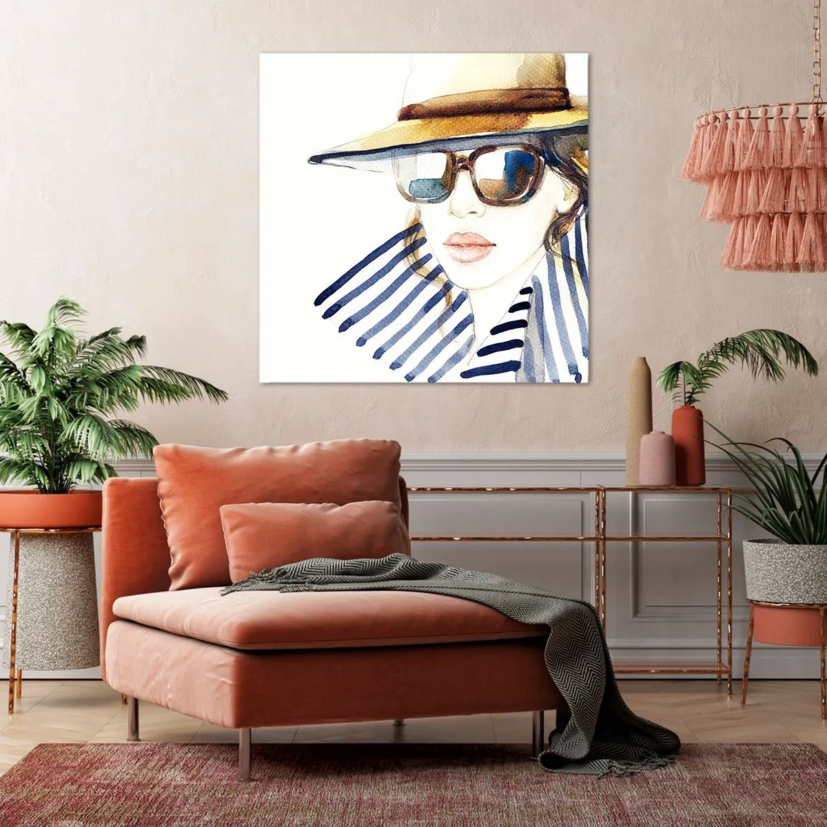 Bild auf Leinwand - Leinwandbild - Florida heißt Sie willkommen! - 40x40 cm