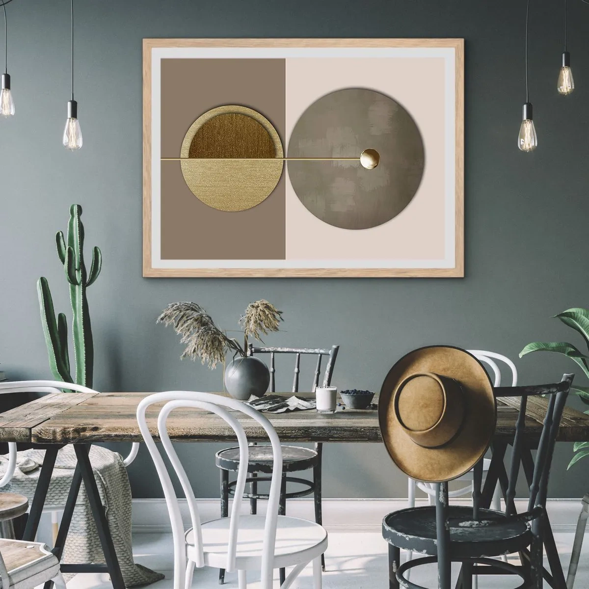 Poster in einem Rahmen aus heller Eiche - Perfekte Balance - 91x61 cm