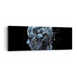 Bild auf Leinwand - Leinwandbild - Technologie ist eine Frau - 90x30 cm