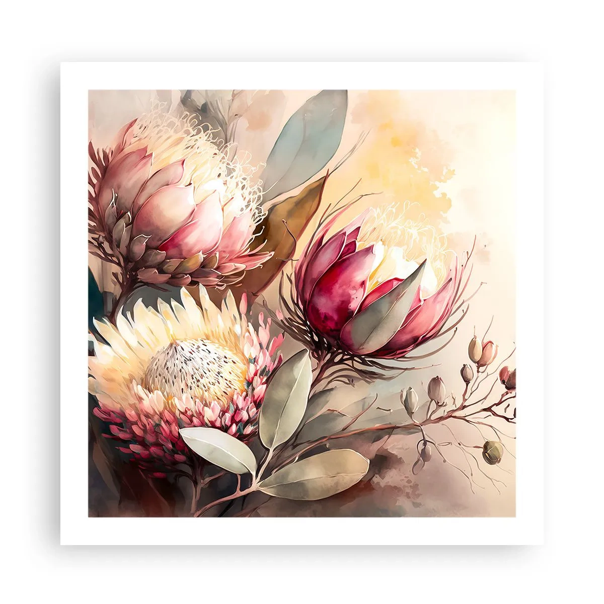 Poster - Im Profil und en face - 60x60 cm