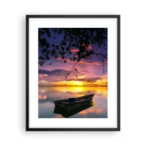 Poster in einem schwarzem Rahmen - Du scheinst mitten am Himmel zu hängen... - 40x50 cm