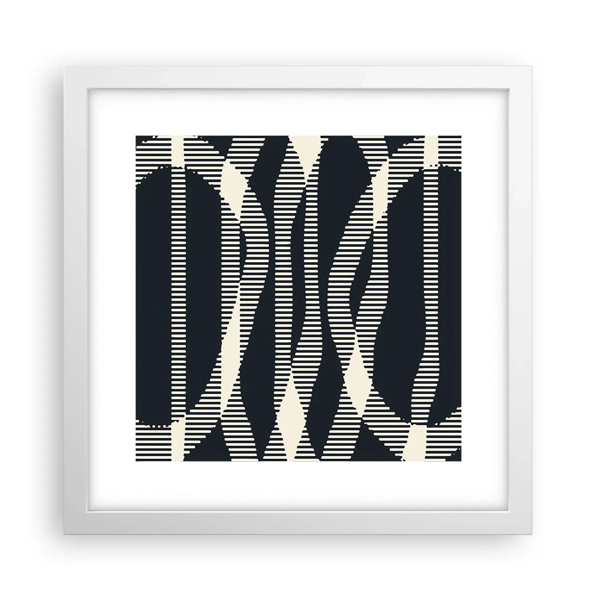 Poster in einem weißen Rahmen - Ein Versuch, die Dunkelheit zu durchbrechen - 30x30 cm