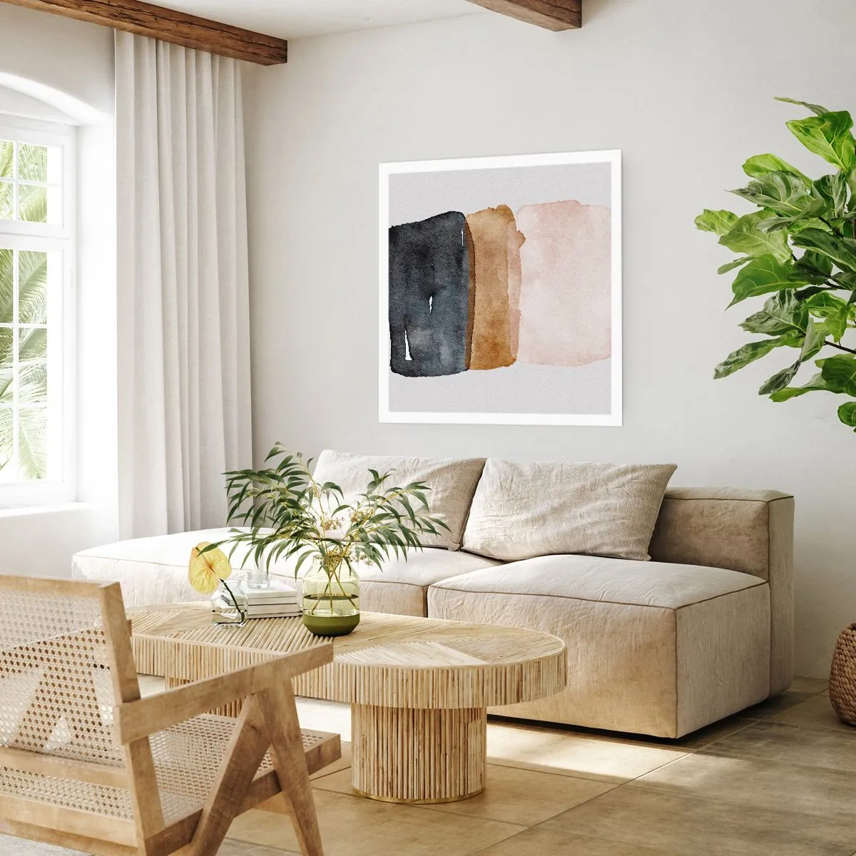 Poster - Die Komposition der Farben der Erde - 40x40 cm