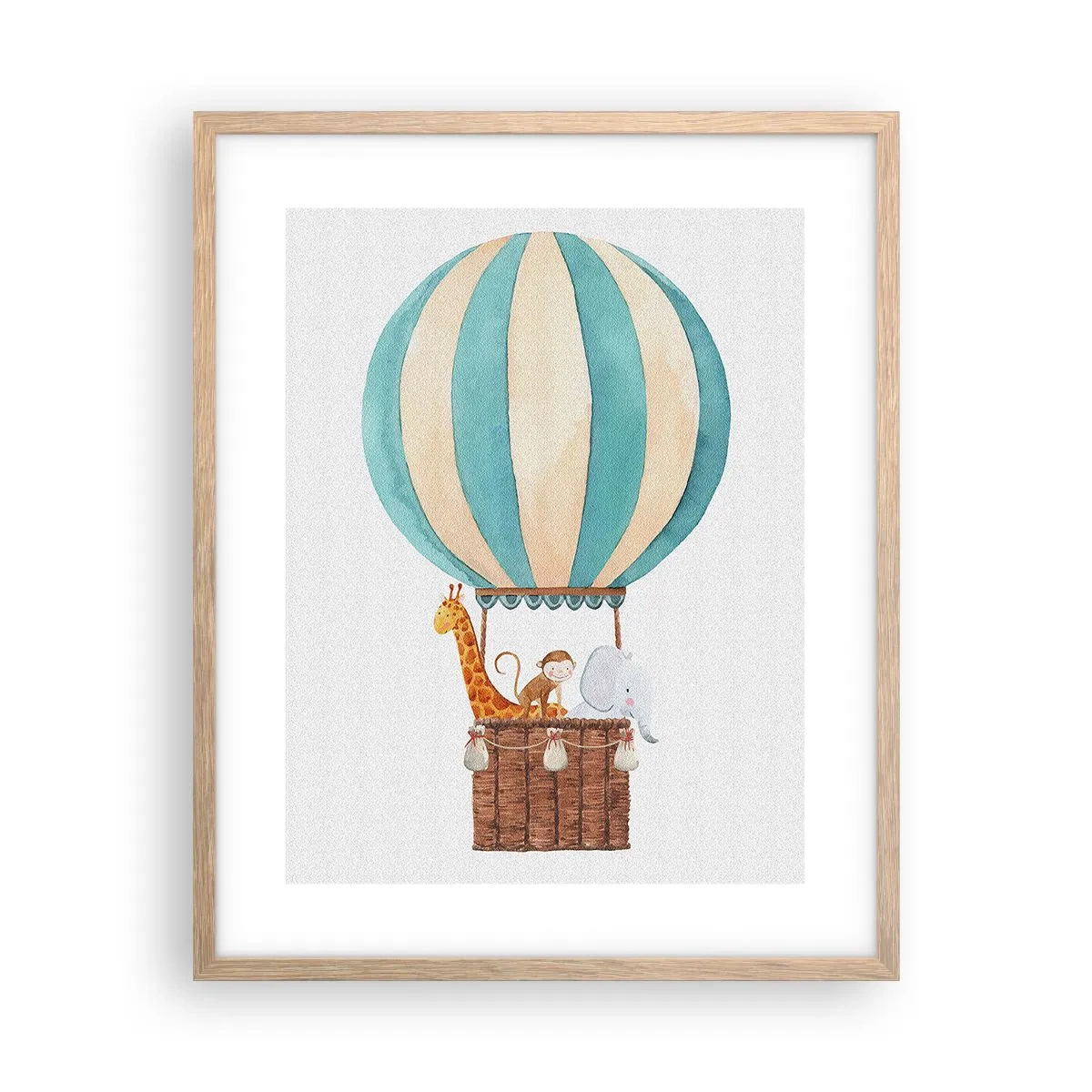 Poster in einem Rahmen aus heller Eiche - Fantastische Reise - 40x50 cm