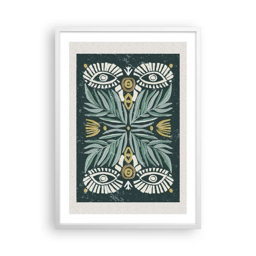 Poster in einem weißen Rahmen - Wie ein Volksausschnitt - 50x70 cm