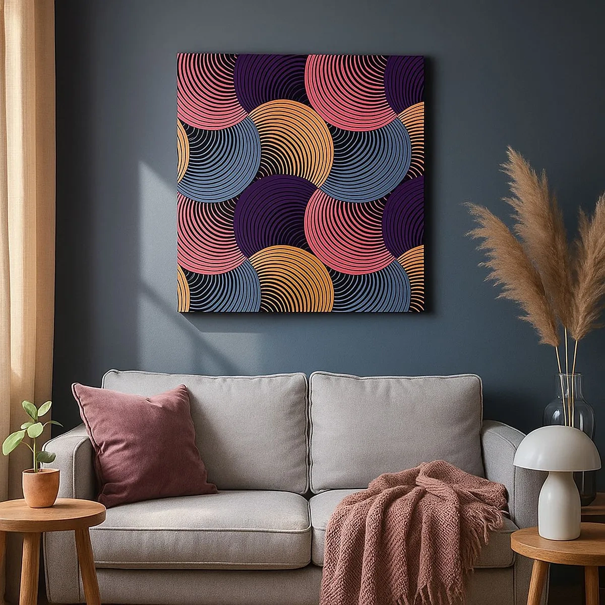 Bild auf Leinwand - Leinwandbild - Im kreisenden Rhythmus - 30x30 cm