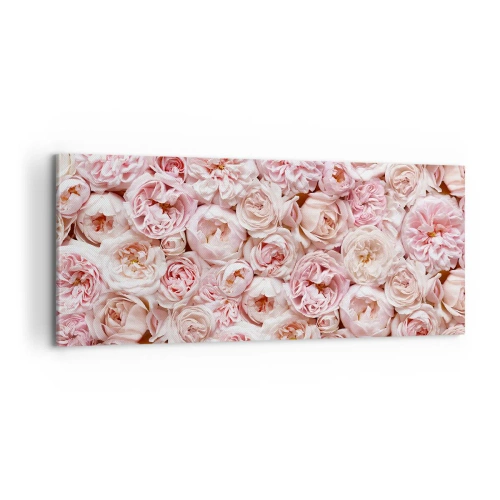 Bild auf Leinwand - Leinwandbild - Auf Rosen gebettet - 100x40 cm