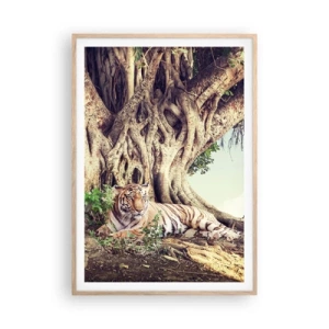 Poster in einem Rahmen aus heller Eiche - Blick aus dem Buch Genesis - 70x100 cm