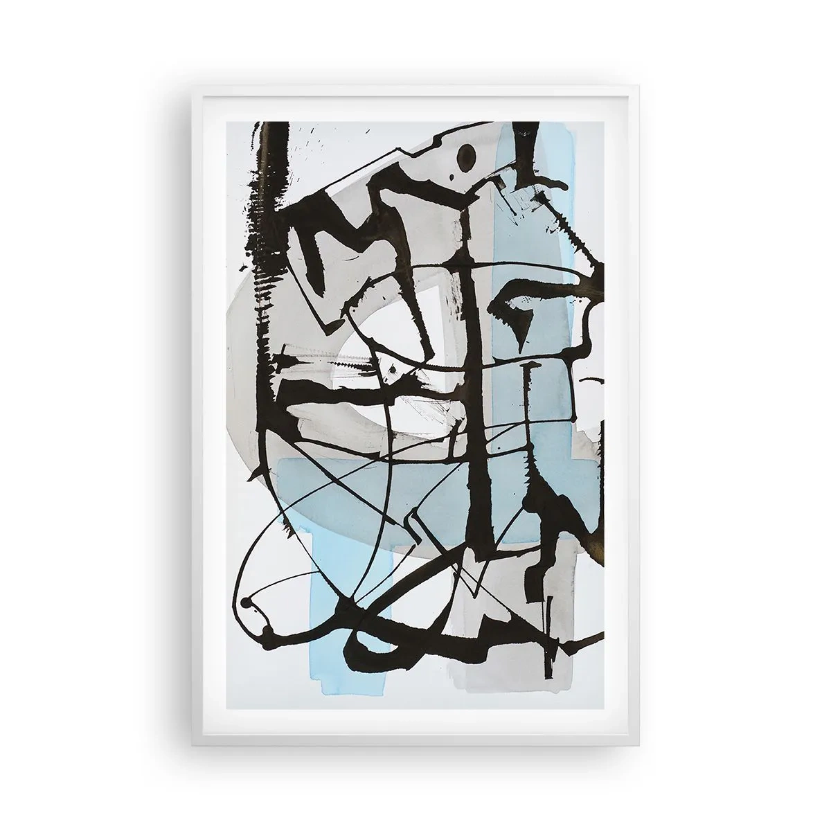 Poster in einem weißen Rahmen - Trotzdem blau - 61x91 cm