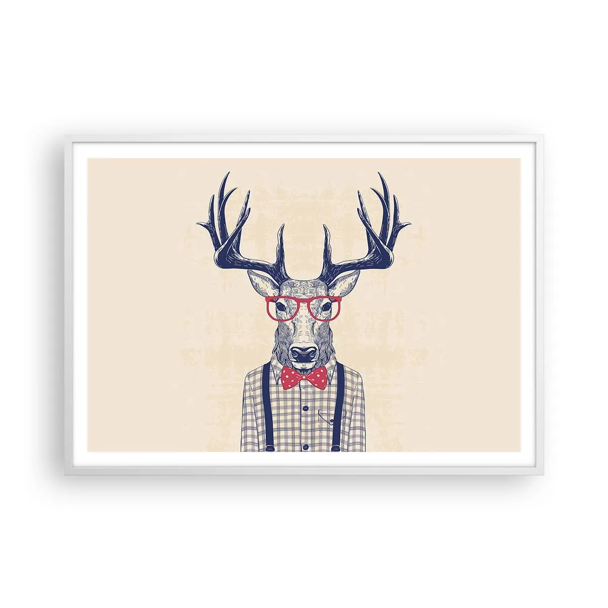 Poster in einem weißen Rahmen - Eine lustige Extravaganz - 100x70 cm