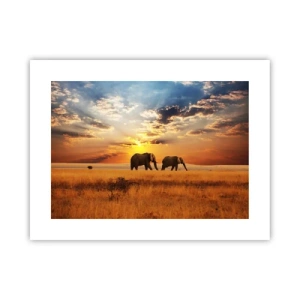 Poster - Familienspaziergang - 40x30 cm