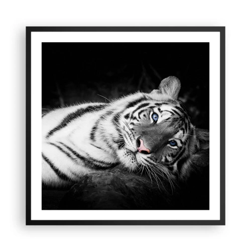 Poster in einem schwarzem Rahmen - Wildnis und Frieden - 60x60 cm