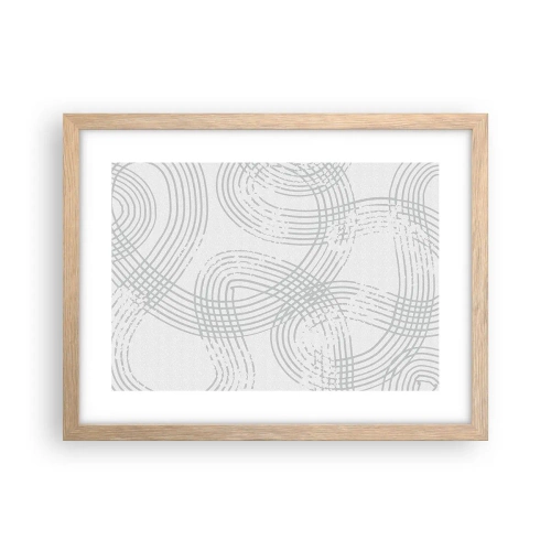 Poster in einem Rahmen aus heller Eiche - Es gibt keinen einfachen Weg - 40x30 cm