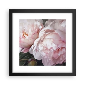 Poster in einem schwarzem Rahmen - In der Blüte angehalten - 30x30 cm