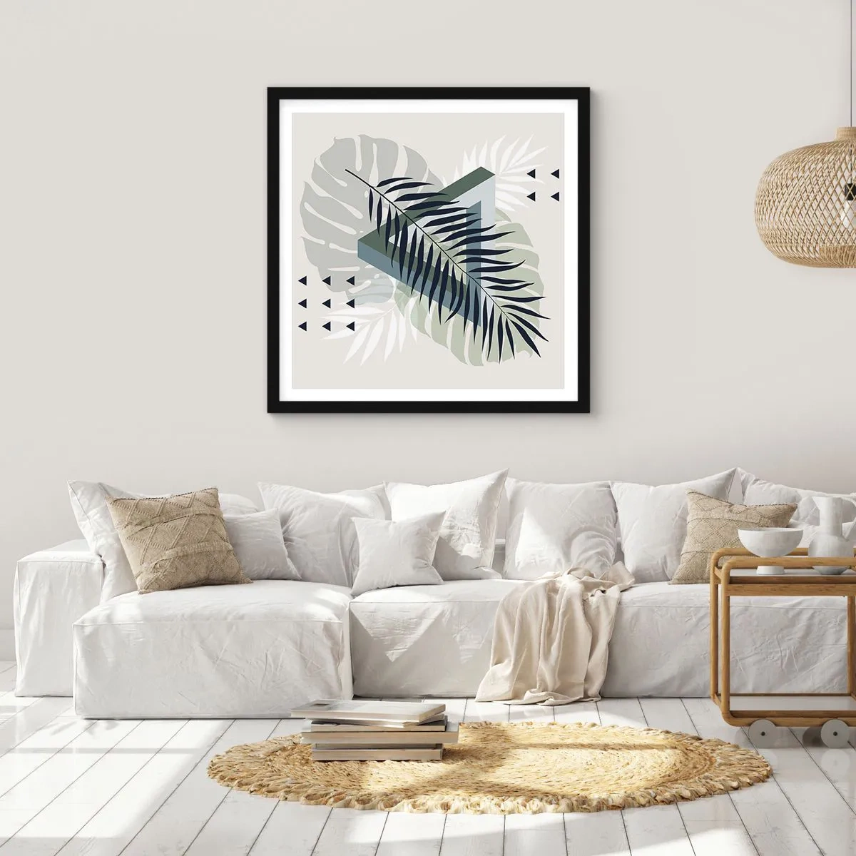 Poster in einem schwarzem Rahmen - Natur und Geometrie – zwei Ordnungen? - 30x30 cm