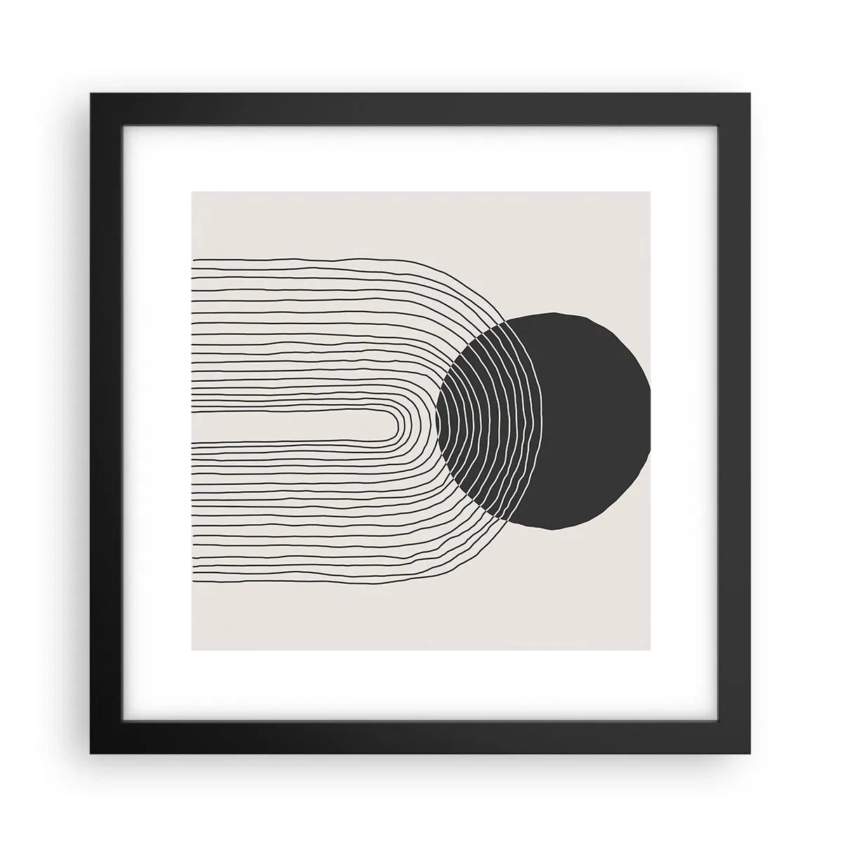 Poster in einem schwarzem Rahmen - Zittern und Vertrauen - 30x30 cm