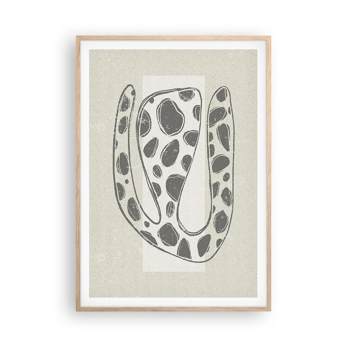 Poster in einem Rahmen aus heller Eiche - Seltsame Kreatur - 70x100 cm