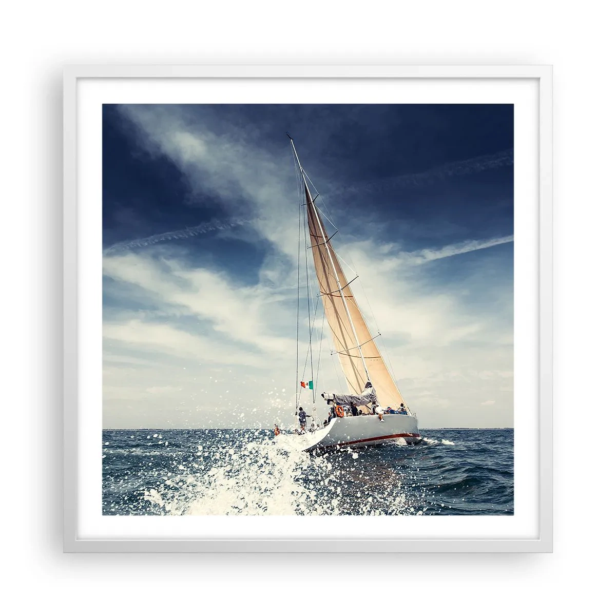 Poster in einem weißen Rahmen - Sie werden uns nicht einholen! - 60x60 cm