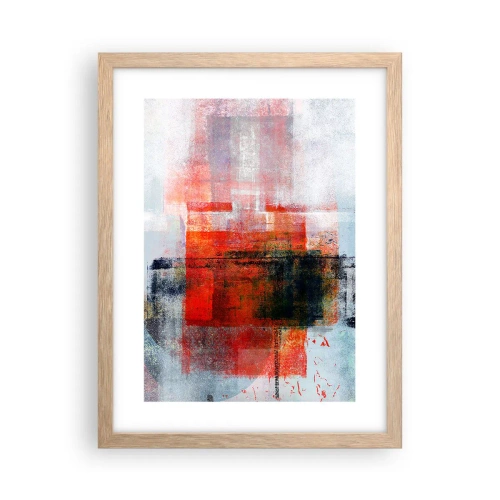 Poster in einem Rahmen aus heller Eiche - Komposition leuchtet - 30x40 cm