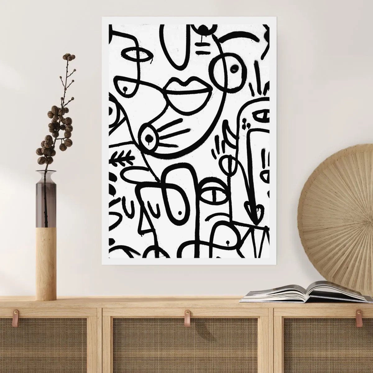 Poster - Gesichter und Luftspiegelungen - 30x40 cm