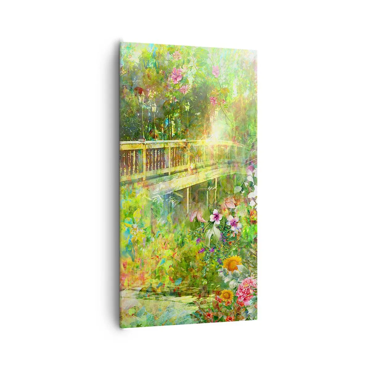 Bild auf Leinwand - Leinwandbild - Eine Brücke aus Frühlingsseufzern - 65x120 cm